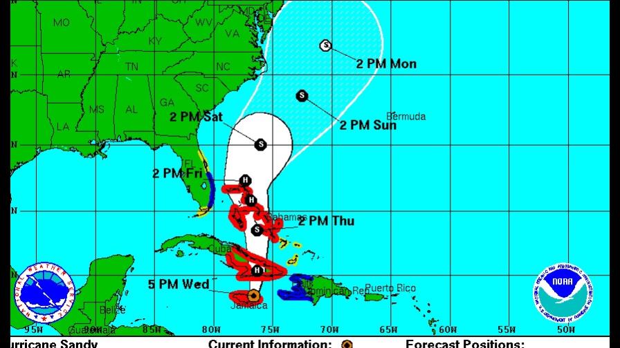 Sandy causa al menos dos muertos en el Caribe y se dirige hacia Cuba