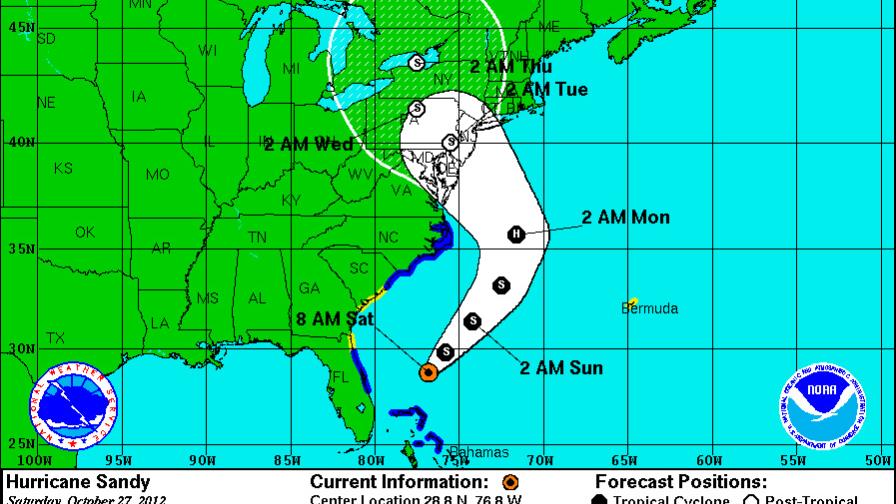 Sandy se fortalece y pasa de nuevo a categoría de huracán