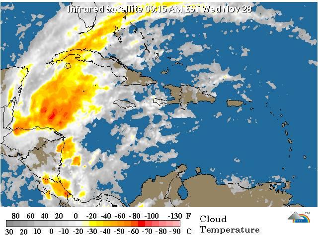 Onamet pronostica lluvias débiles para hoy y mañana por vaguada