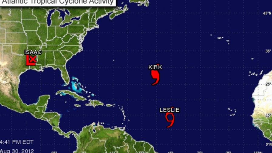 Se forma la tormenta tropical Leslie en el Atlántico