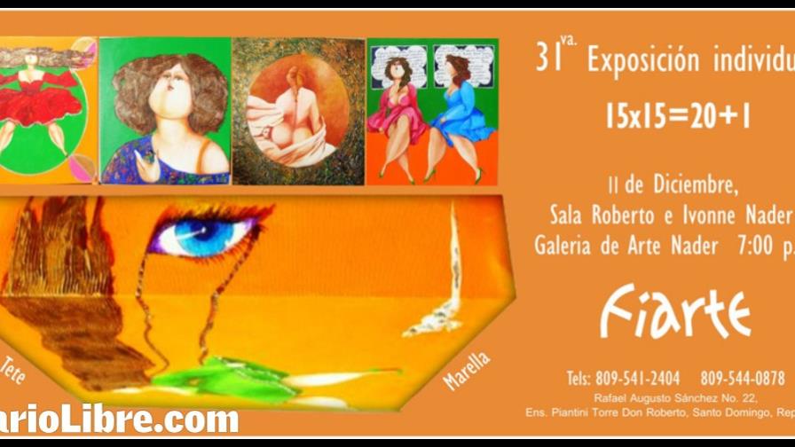 Teté Marella expone en Galería Nader: 15 x 15= 20 + 1