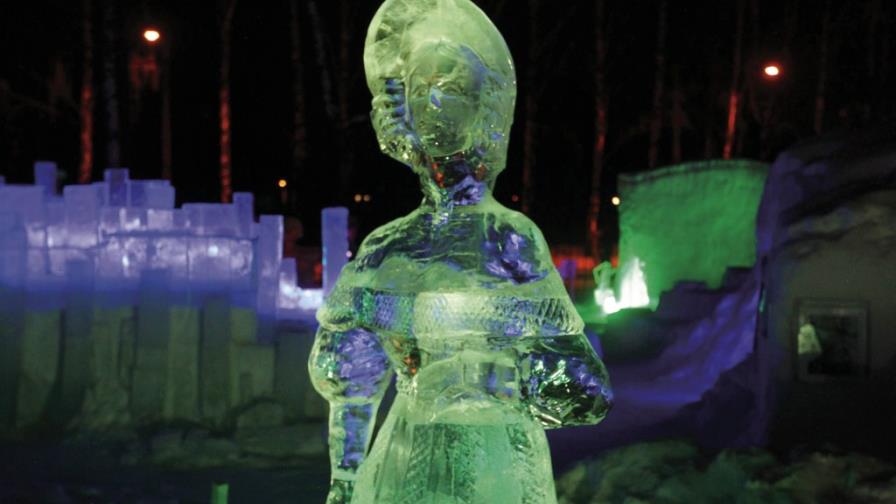 Un festival de hielo en Moscú