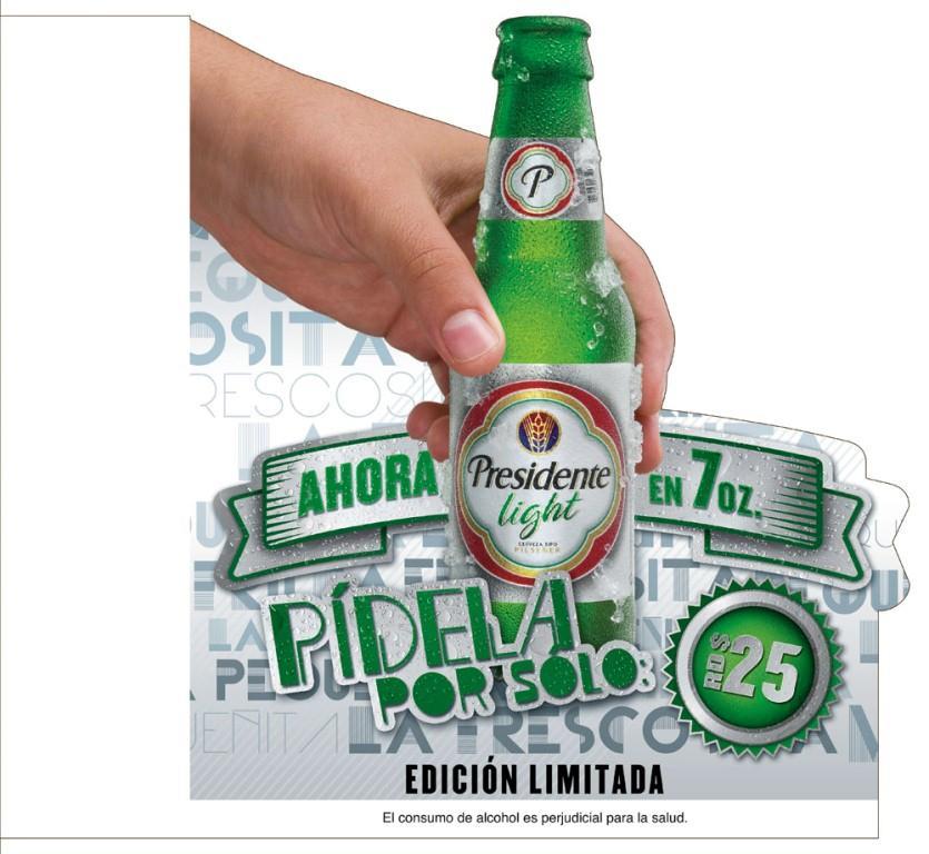 Cervecería Nacional Dominicana lanza Presidente Light en botella de 7 onzas