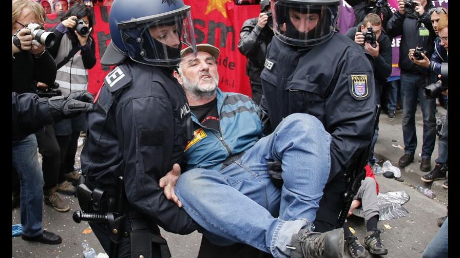 Protestas en Alemania, España y Portugal