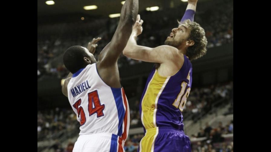 Lakers derrota 98-97 a Detroit; Pau Gasol encestó 23