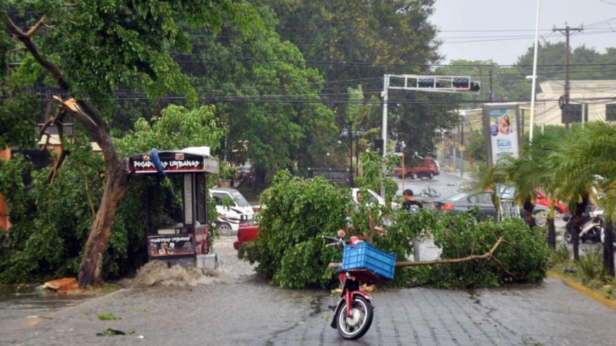Ventarrón y granizada causan pánico en Stgo.