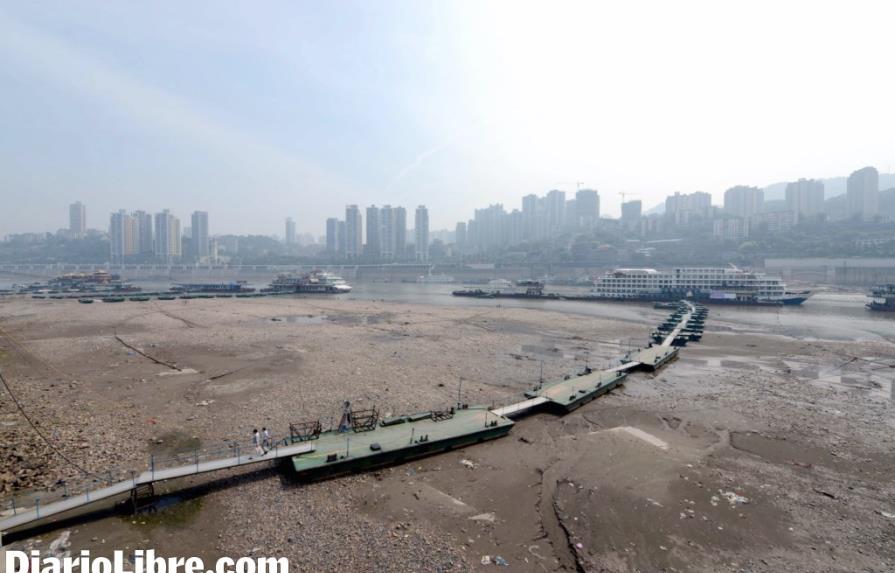 El río casi se secó en China
