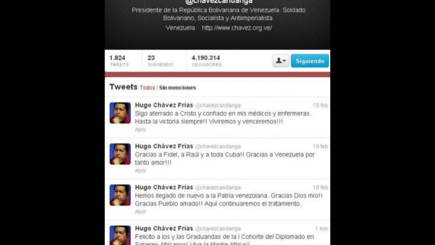 Cuenta de Chávez en Twitter queda huérfana con más de 4 millones de seguidores