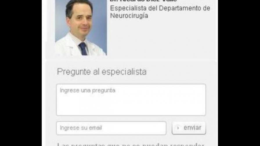 Neurocirujano español responderá en línea inquietudes sobre tumores cerebrales