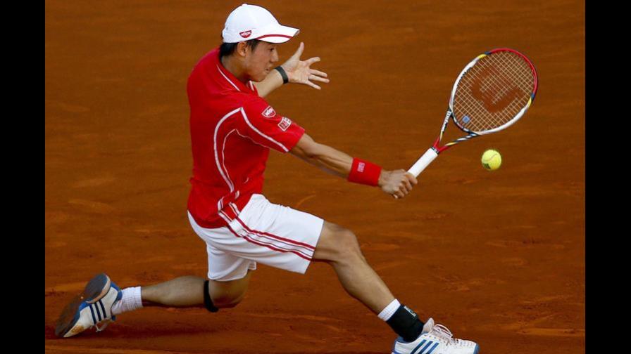 Tenista japonés, Nishikori despide a Federer de Madrid
