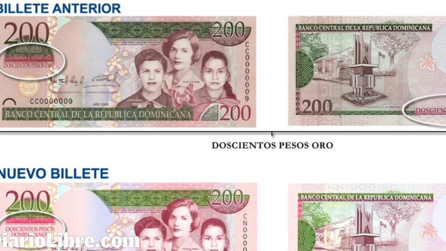 Banco Central cambia nombre a billete de RD$200