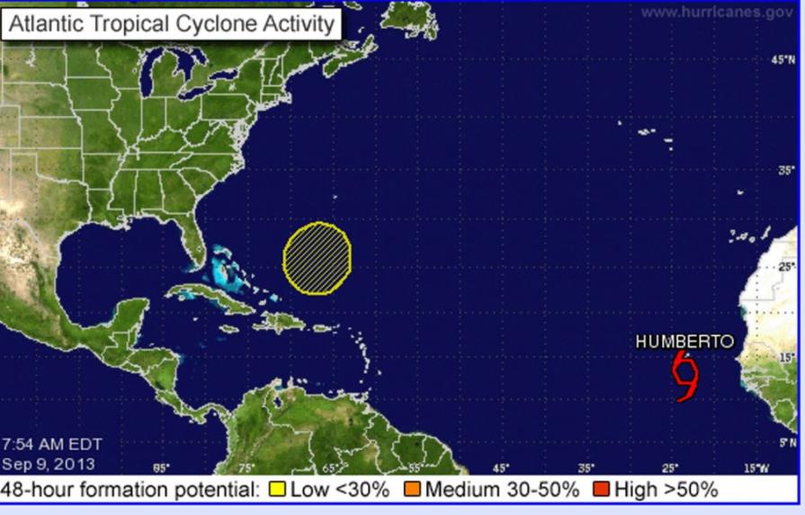 Humberto, la octava tormenta tropical podría ser el primer huracán