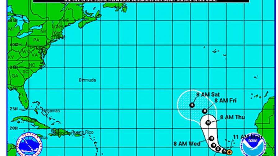 Humberto se fortalece y podría convertirse huracán miércoles