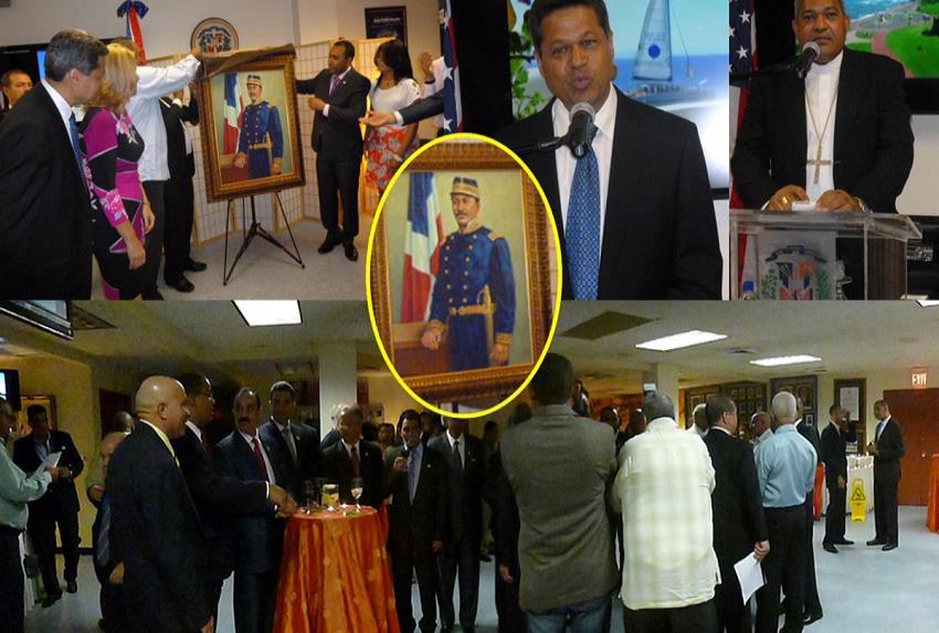 Develizan retrato de Gregorio Luperón en consulado dominicano de Nueva York