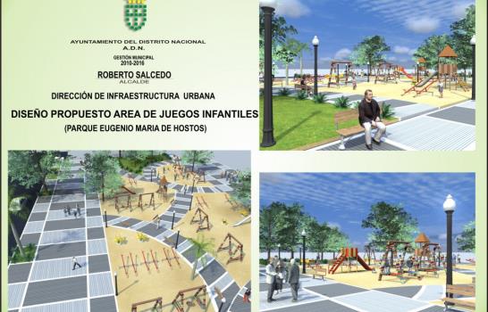 Fase final del rescate del Parque Eugenio María de Hostos