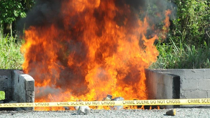 Procuraduría General incinera más de 55 kilos de drogas