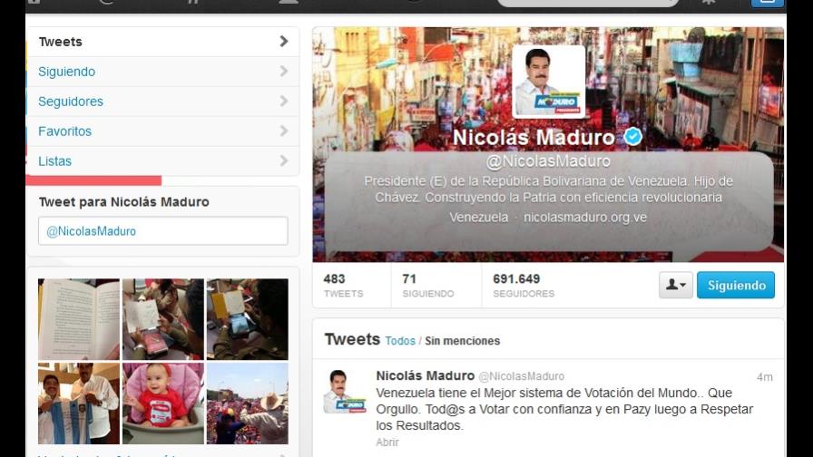 Maduro y Capriles alientan a electores a través de Twitter Maduro y Capriles alientan a electores a través de Twitter
