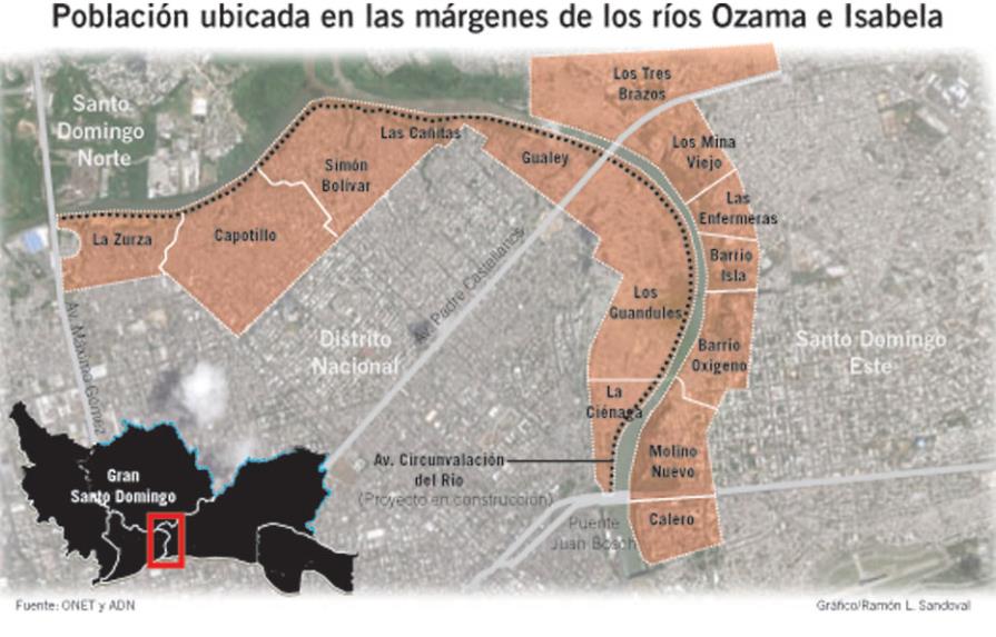 Sanear seis kilómetros del río Ozama afectaría 2,500 viviendas