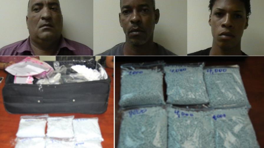 DNCD detiene tres hombres con 24 mil pastillas de éxtasis y 10 kilos cocaína