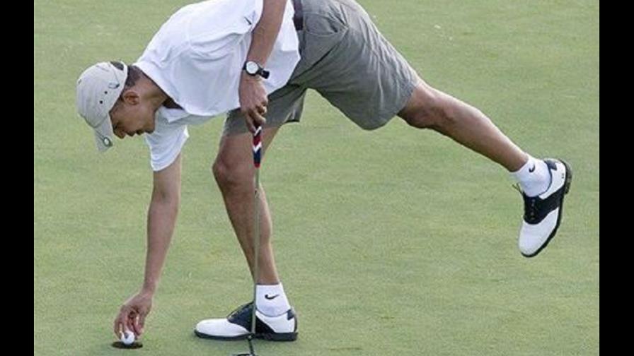 Obama dedica su fin de semana a jugar golf en Florida sin su mujer e hijas