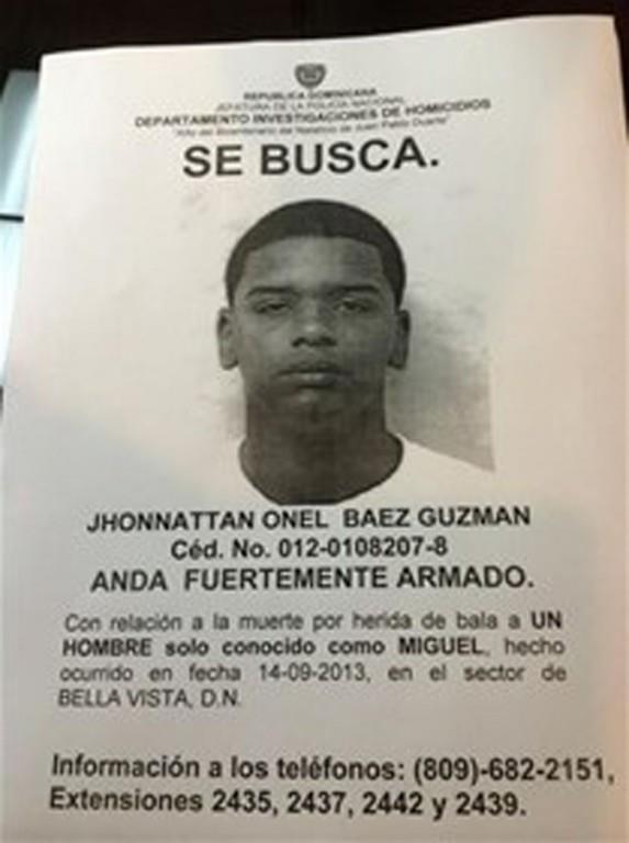 La Policía acusa a Jhonnattan Onel Báez Guzmán de matar al limpia vidrios