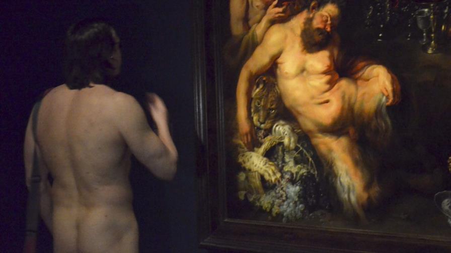 Hombres desnudos, en una muestra de un museo de Viena