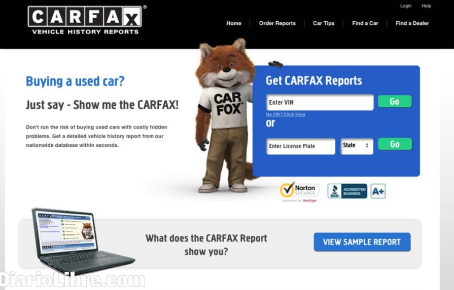 Carfax.com Verifica tu carro antes de comprarlo