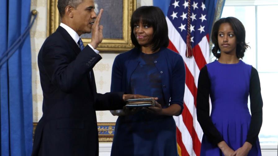 Barack Obama juró ayer por segunda vez