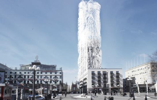 El rascacielos verde con pelos