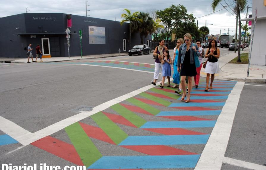 Arte en pasos peatonales de Miami
