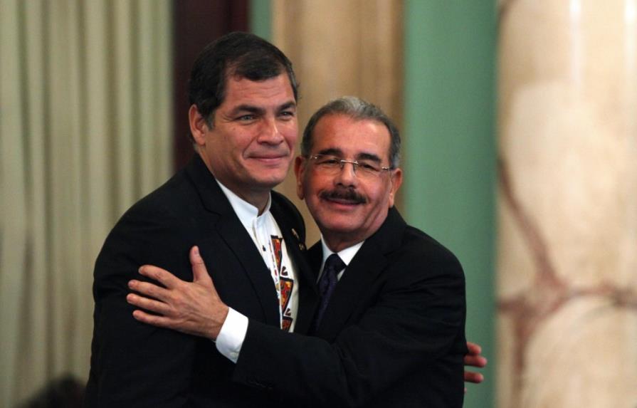 Presidentes Medina y Correa anuncian colaboración entre Ecuador y República Dominicana