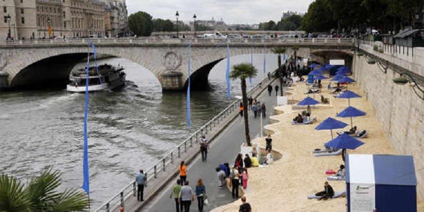 París vierte 5,000 toneladas de arena para construir una playa en el Sena