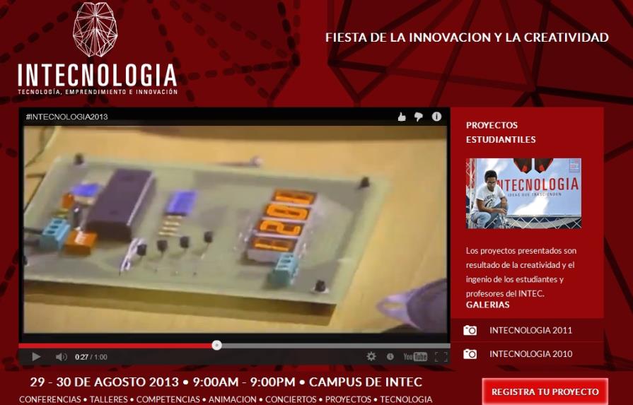 Intec realizará feria con proyectos tecnológicos de sus estudiantes