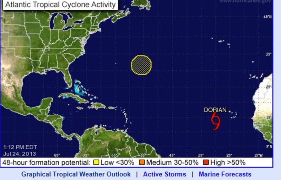 Se forma Dorian, la cuarta tormenta tropical en la cuenca atlántica