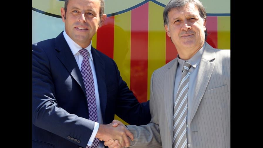 Gerardo Tata Martino es presentado en Barcelona