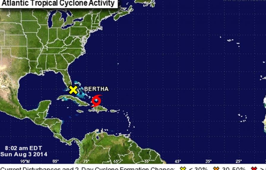 La tormenta Bertha se dirige hacia las islas Turcos y Caicos