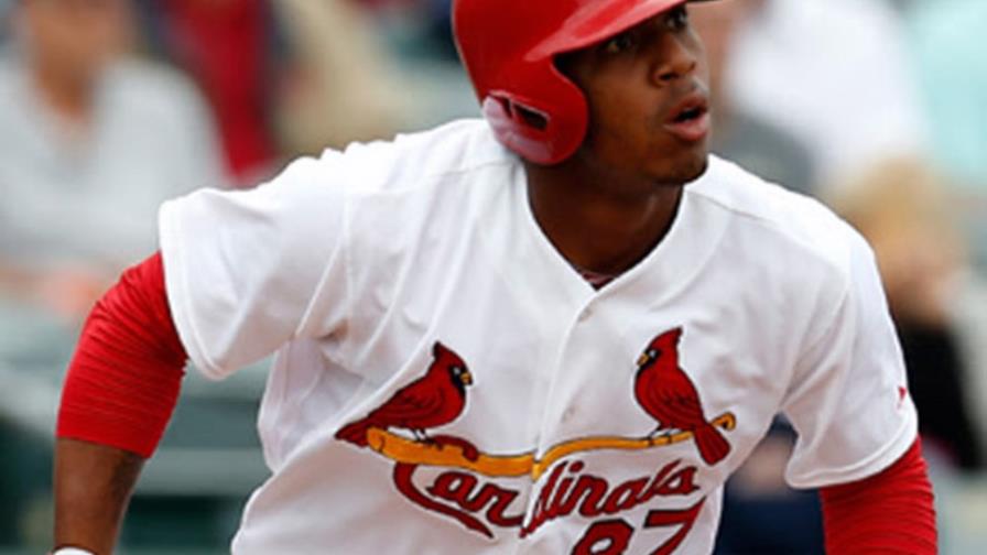 Oscar Taveras trabaja duro para hacer ahora su debut en las Grandes Ligas