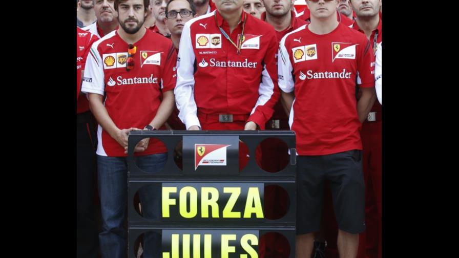 Escudería Ferrari homenajea al piloto Jules Bianchi lesionado en el GP de Japón