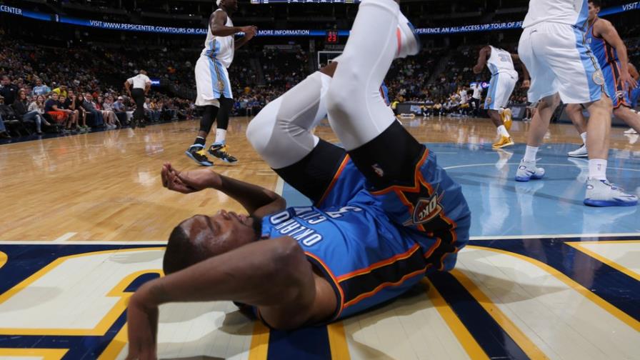 Kevin Durant, de Thunder, se fractura un pie