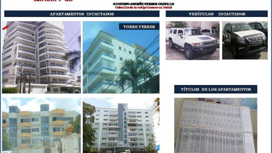 Más de RD$170 millones en bienes a una presunta red Más de RD$170 millones en bienes a una presunta red