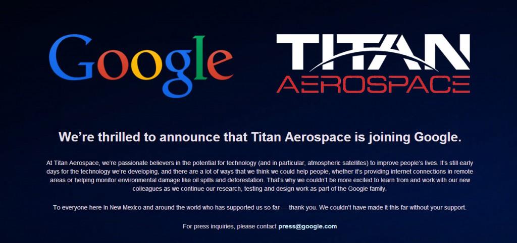 Google compra al fabricante de drones Titan Aerospace