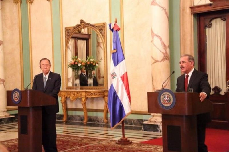 Ban Ki-moon felicita a Danilo por diálogos con Haití y por Ley de Regularización