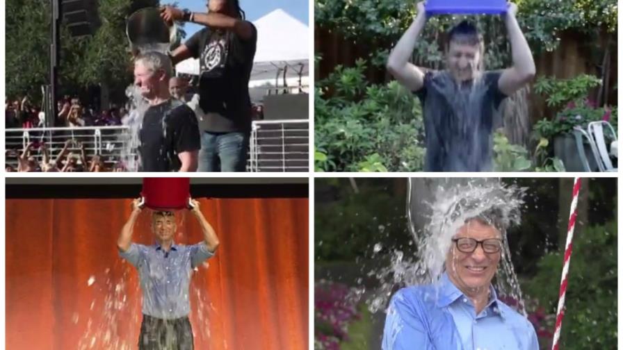 Gates, Zuckerberg, Cook y Bezos se dan una ducha helada por la esclerosis