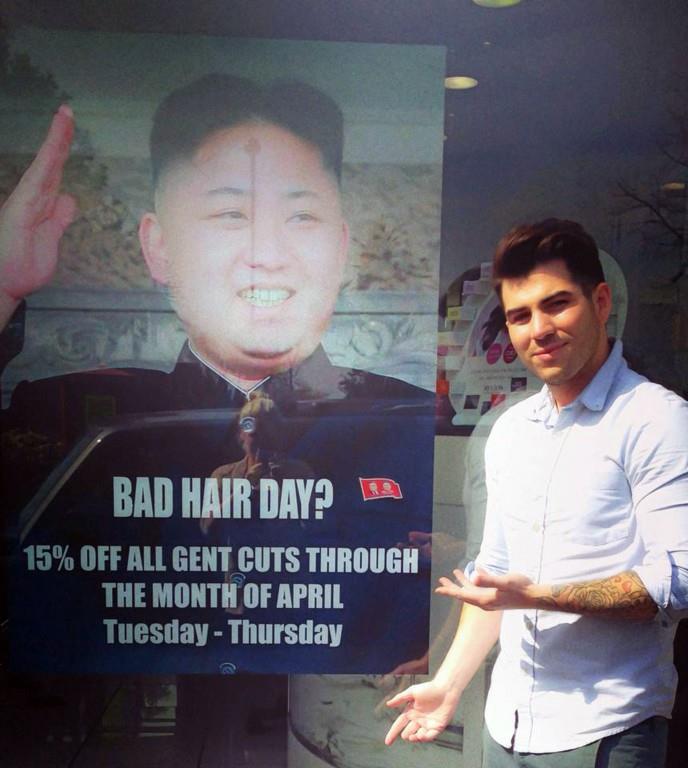Norcorea se queja por foto de su líder en barbería
