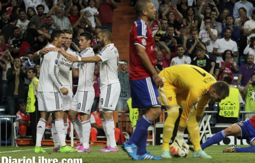 El Real Madrid aparca su crisis con goleada 5-1 al Basilea