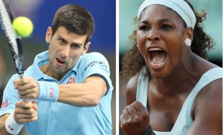 Novak Djokovic y Serena Williams, tenistas del año
