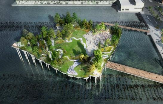 Magnate estadounidense quiere levantar un parque público en el río Hudson