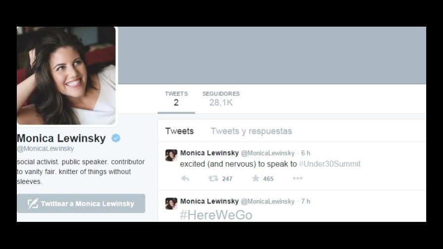 Monica Lewinsky se estrena en Twitter