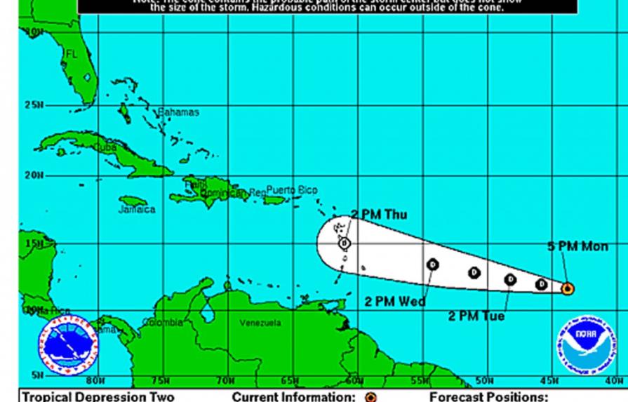 Se forma depresión tropical al este de las Antillas Menores