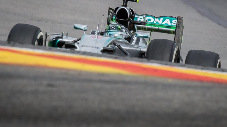 Nico Rosberg fue el más rápido en la 1ra prueba del GP de Bélgica